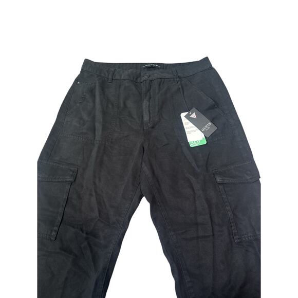 NWT GUESS TENCEL Bowie Black Cargo Chino
Pants Zipper Hem Size 30 - Picture 3 of 5